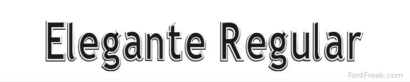 Elegante Regular font preview