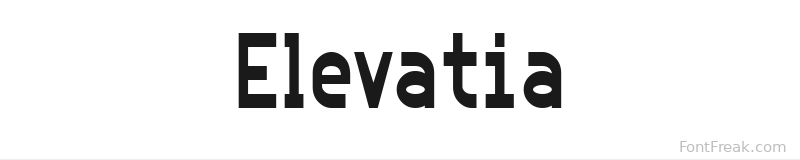 Elevatia font preview