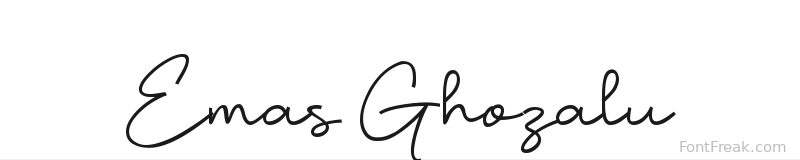 Emas Ghozalu font preview