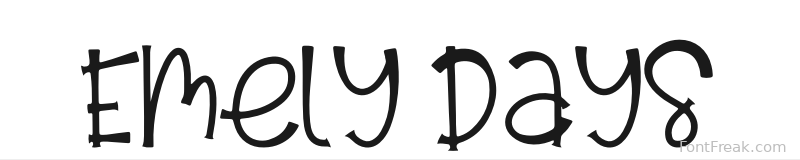 Emely Days font preview