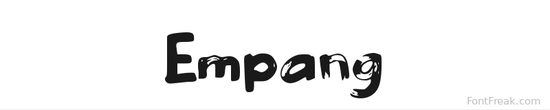 Empang font preview