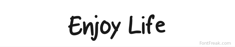 Enjoy Life font preview