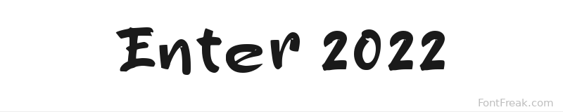 Enter 2022 font preview