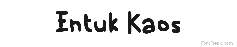 Entuk Kaos font preview