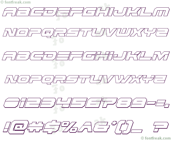 Eridanus Condensed 3D Italic