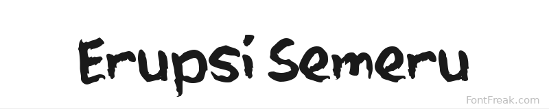 Erupsi Semeru font preview