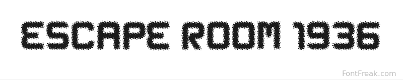 Escape Room 1936 font preview