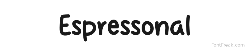 Espressonal font preview
