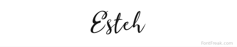 Esteh font preview