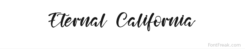 Eternal California font preview