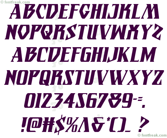 Eternal Knight Condensed Italic