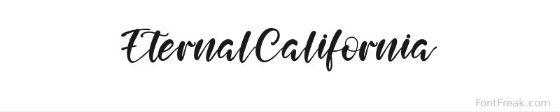 EternalCalifornia font preview