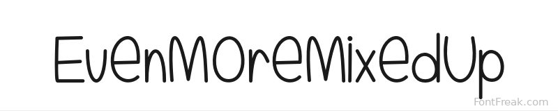 EvenMoreMixedUp font preview