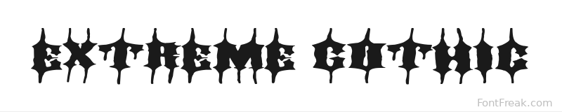 Extreme Gothic font preview