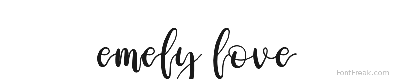 emely love font preview