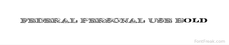 FEDERAL PERSONAL USE Bold font preview