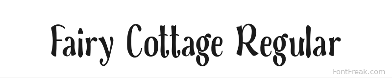 Fairy Cottage Regular font preview