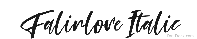 Falinlove Italic font preview