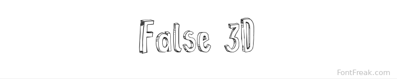False 3D font preview