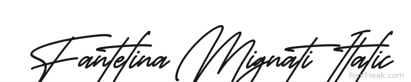 Fantelina Mignati Italic font preview