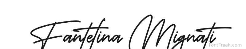 Fantelina Mignati font preview