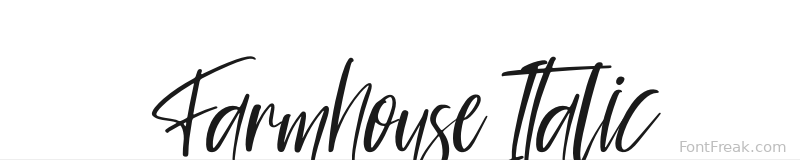 Farmhouse Italic font preview
