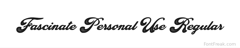 Fascinate Personal Use Regular font preview