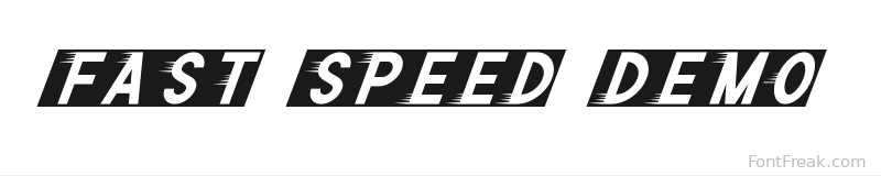 Fast Speed Demo font preview