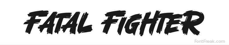 Fatal Fighter font preview
