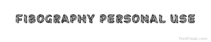 Fibography Personal Use font preview