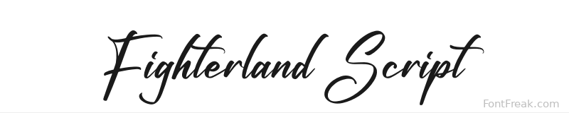 Fighterland Script font preview