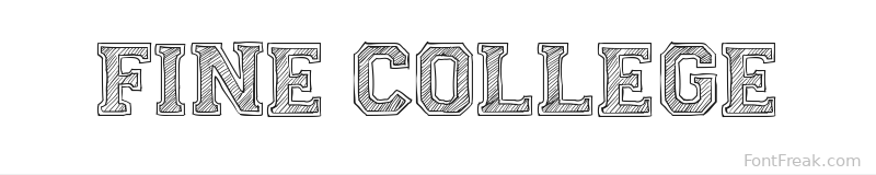 Fine College font preview