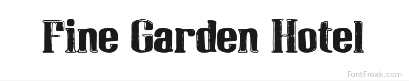 Fine Garden Hotel font preview