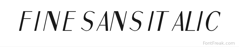 Fine Sans Italic font preview
