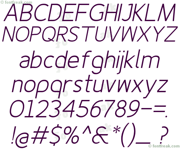 Fineness Pro Light Italic