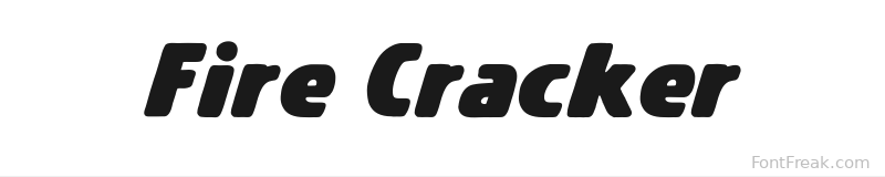 Fire Cracker font preview