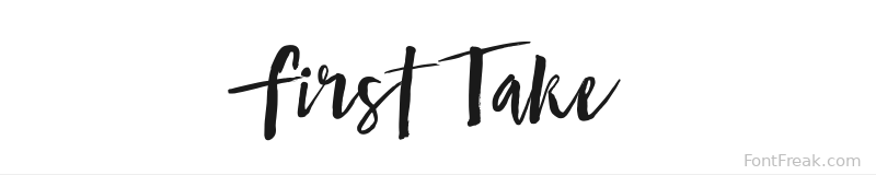 First Take font preview