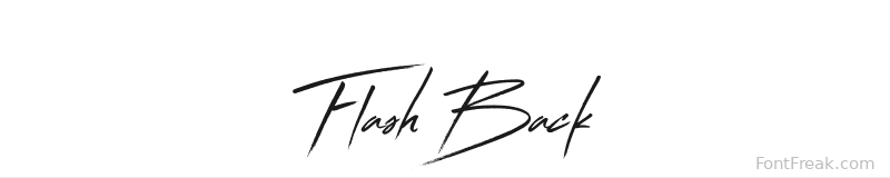 Flash Back font preview