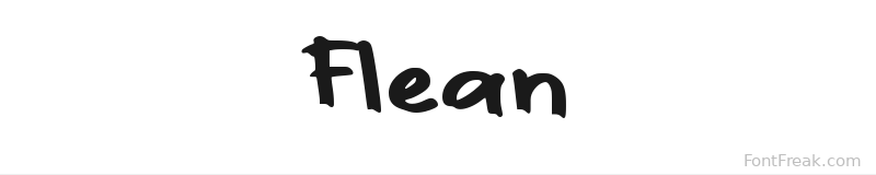Flean font preview