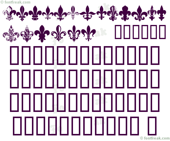 Fleur de Lys Regular — all characters