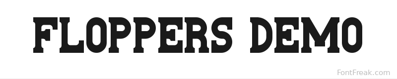 Floppers Demo font preview