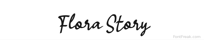 Flora Story font preview