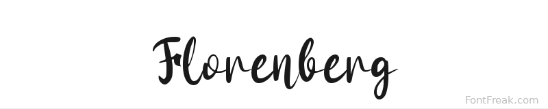 Florenberg font preview
