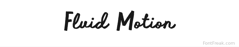 Fluid Motion font preview