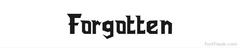 Forgotten font preview