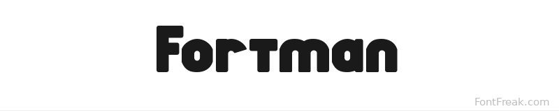 Fortman font preview