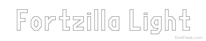 Fortzilla Light font preview