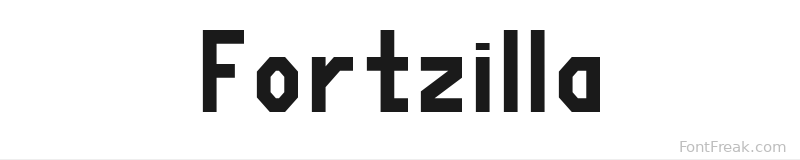 Fortzilla font preview