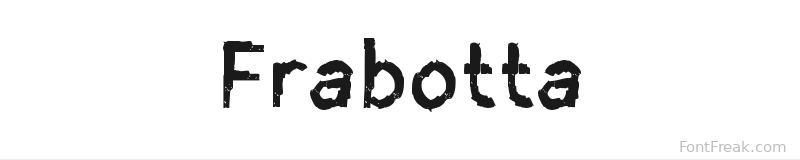 Frabotta font preview