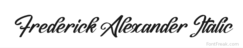Frederick Alexander Italic font preview